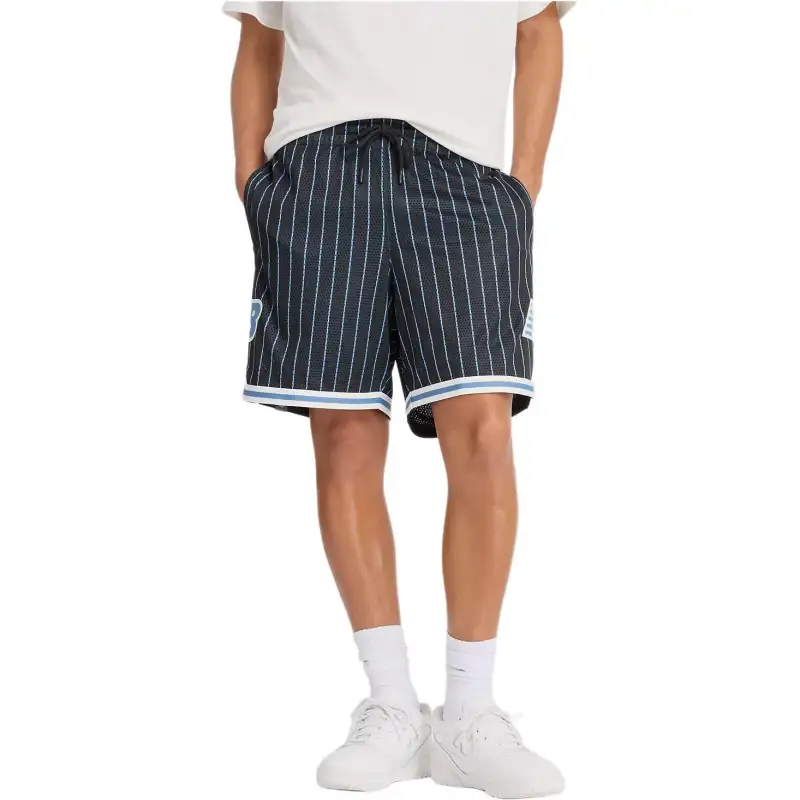 New Balance In Game pinstripe mesh track shorts