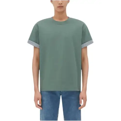 Bottega Veneta Double Layer Striped Crewneck T Shirt