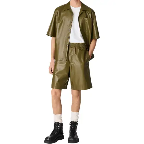 Bottega Veneta SS25 Casual Shorts Men's Olive Green