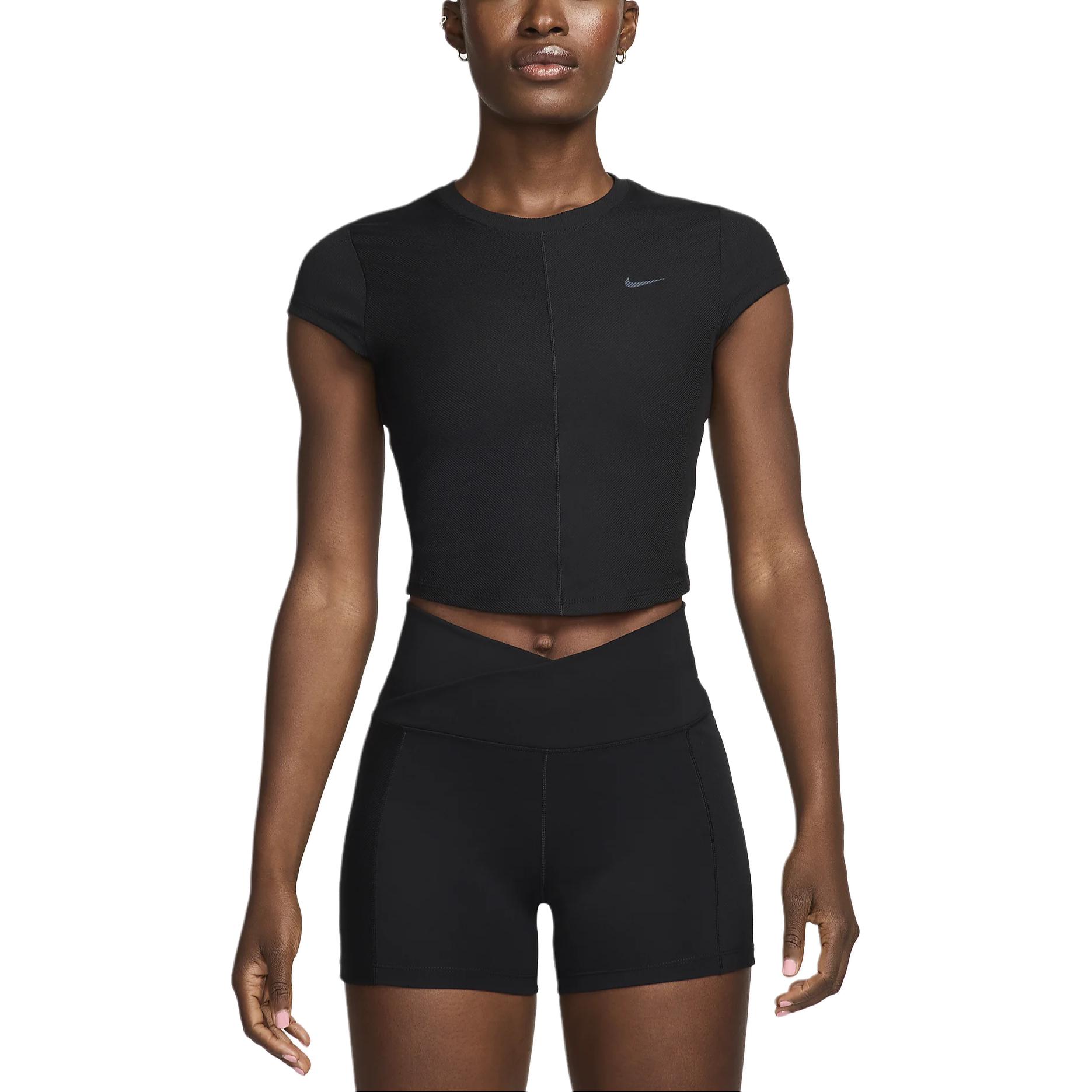 Nike One Fitted Rib Women's Dri-FIT Short-Sleeve Cropped Top