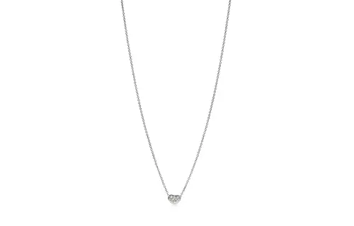 TIFFANY & CO. Tiffany Elsa Peretti® Bean design series diamond platinum, diamond necklace women's silver