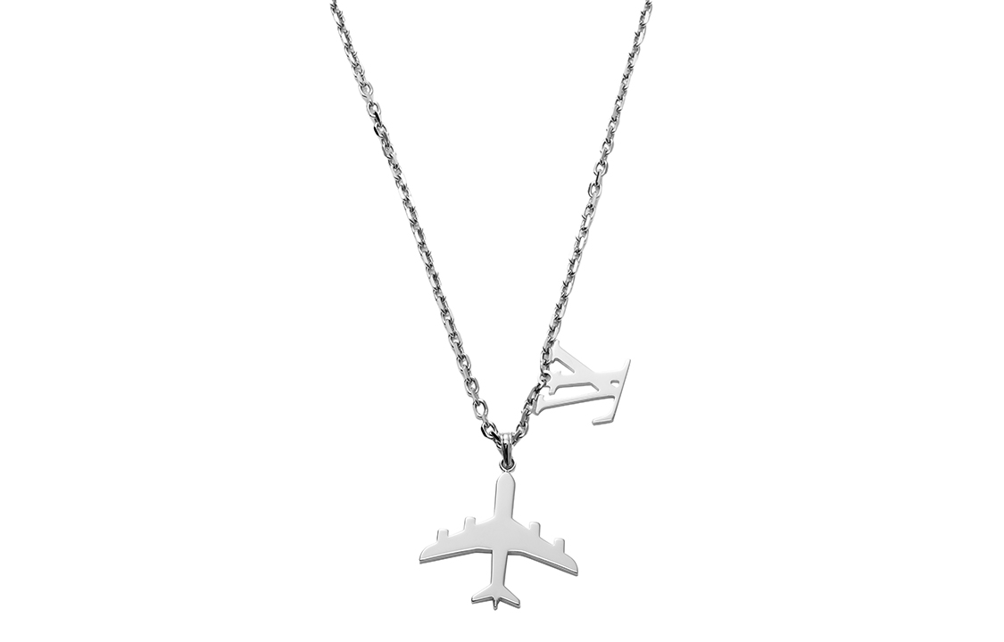 Мужская цепочка Louis Vuitton LOUIS VUITTON PLANE Logo (серебряная) — фото 3