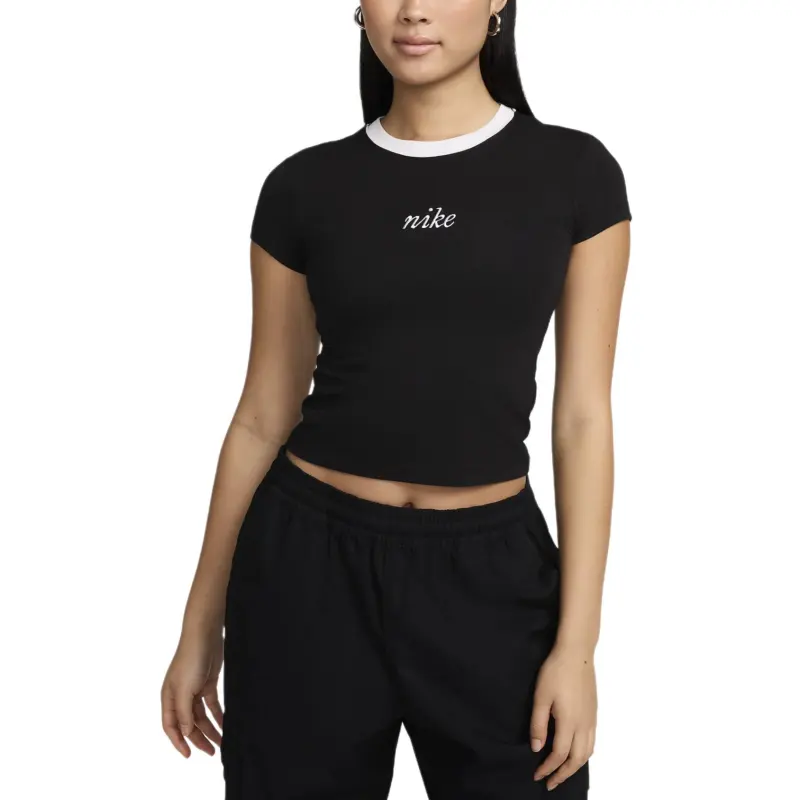 Nike T Shirts Women's Black Crew Neck Moderate Other