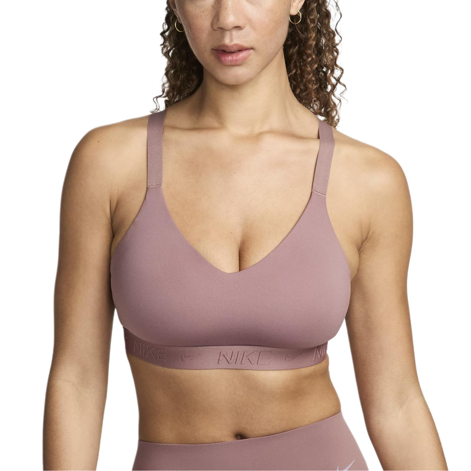 Nike Indy Medium Support Sports Underwear Women's Smokey Mauve Red