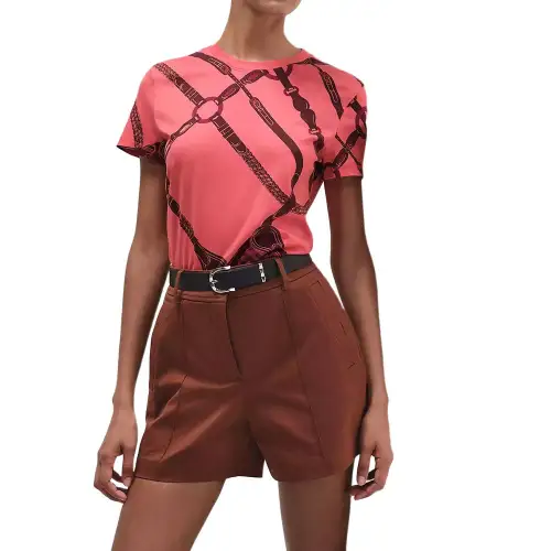 HERMES SS25 Regular T Shirt Women's Rose Red