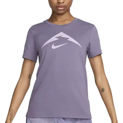 Nike T Shirts Women's Daybreak Crew Neck Moderate Straight Fit