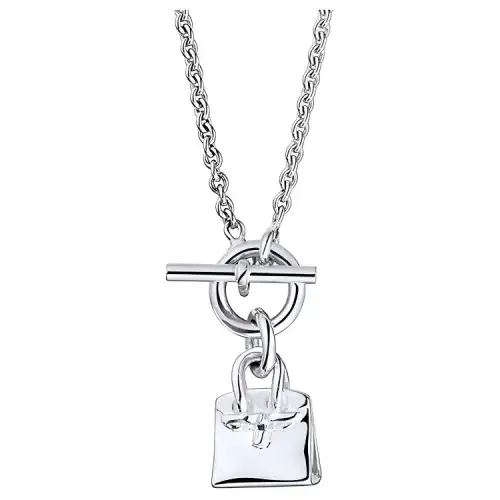 HERMES 925 Sterling Silver Necklaces Women's