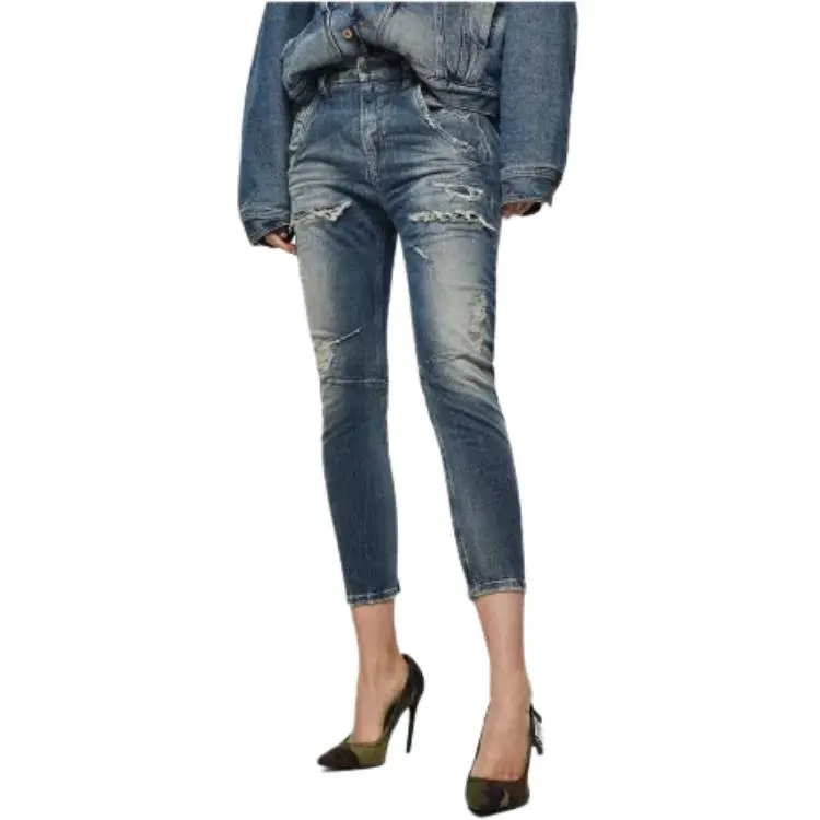 DIESEL Jeans Women's Blue Moderate Slim Fit Pants