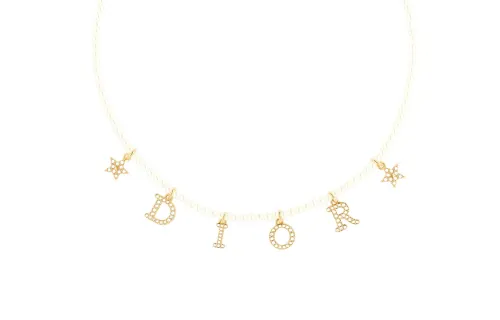 DIOR Metal, Resin, Man made Crystal Necklaces Women's