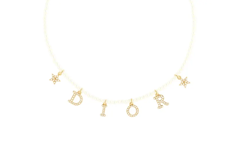 DIOR Metal, Resin, Man made Crystal Necklaces Women's