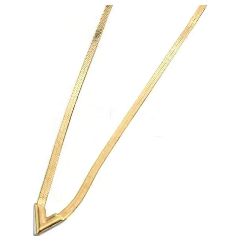 Bottega Veneta Sterling Silver Necklaces Men's Gold