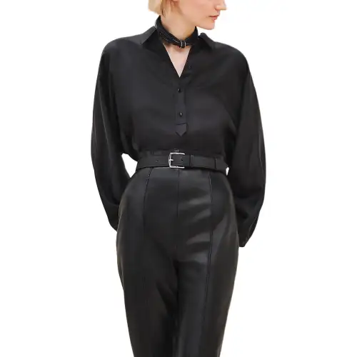 HERMES Shirt Standard Women's Black