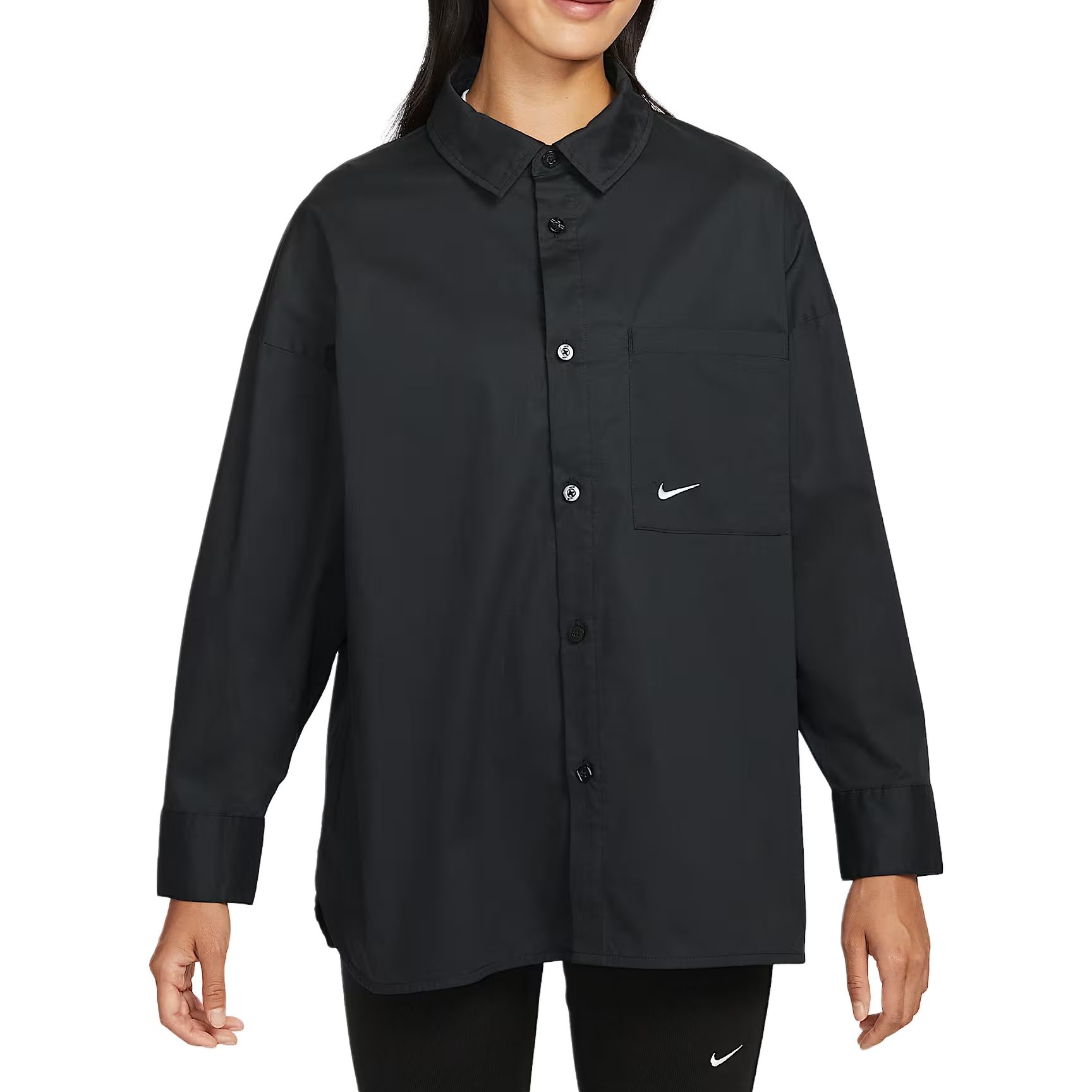 Женская рубашка Nike Chill Poplin (зеленая)