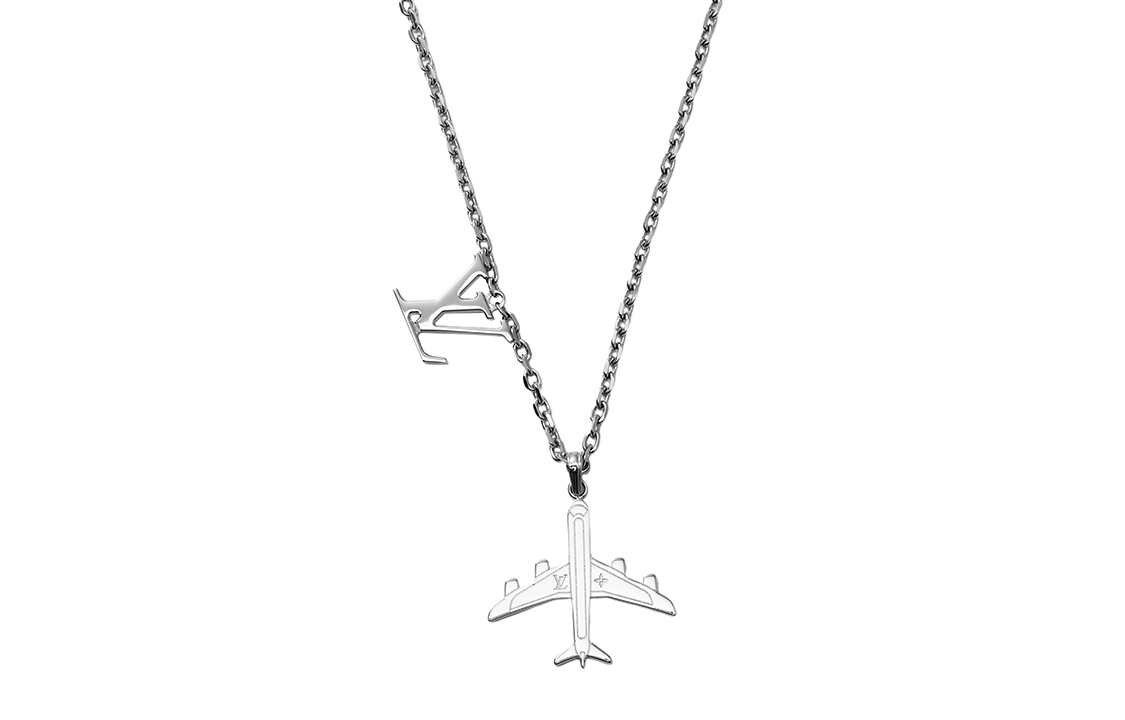 Мужская цепочка Louis Vuitton LOUIS VUITTON PLANE Logo (серебряная) — фото 2