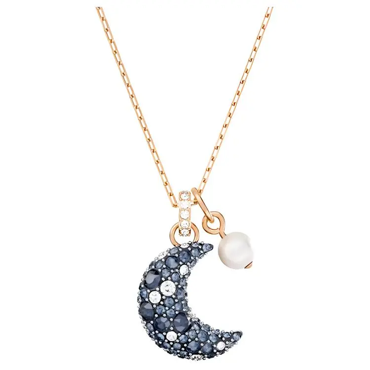 Swarovski Sublima Faux Crystal, Faux Pearl Necklaces Women's Blue