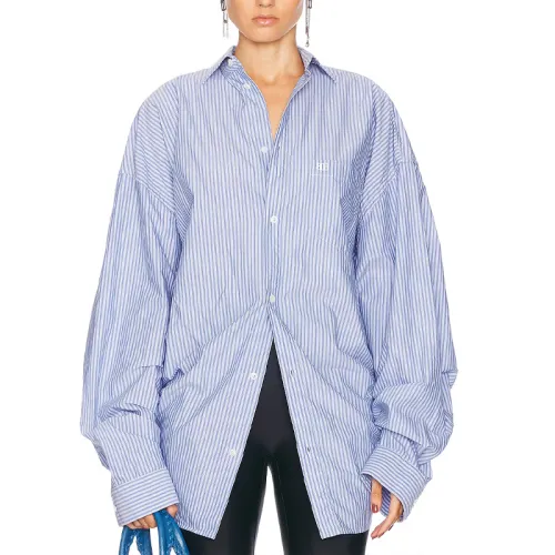 Balenciaga Knot Detailed Striped Shirt