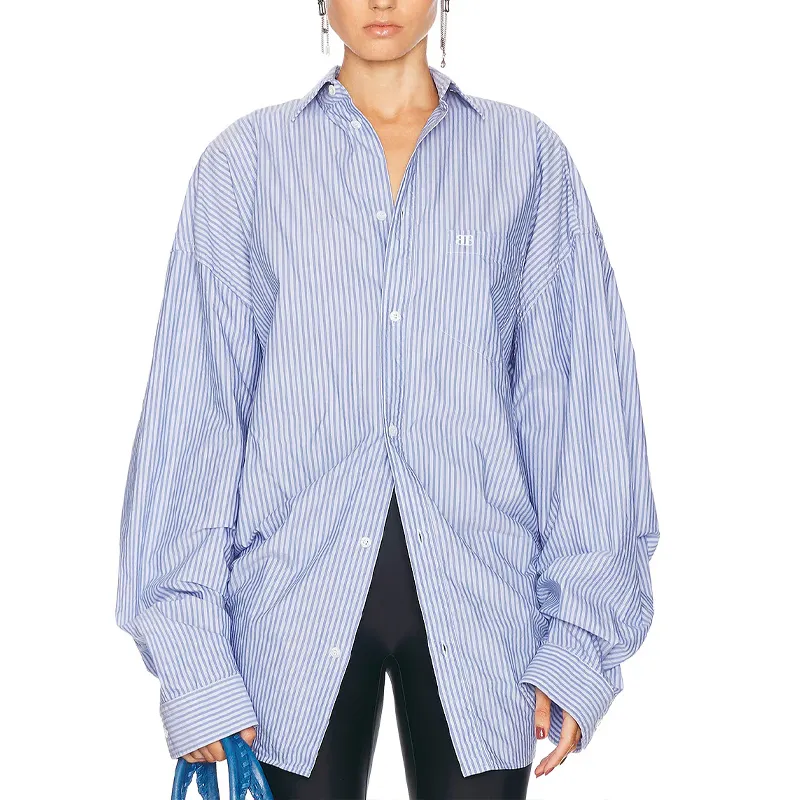 Balenciaga Knot Detailed Striped Shirt