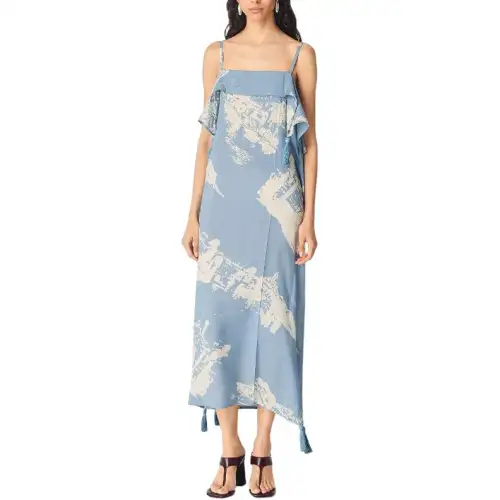 Bottega Veneta SS25 Slip Dress Women's Blue