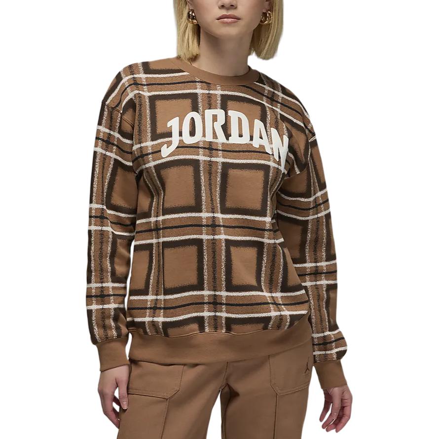 Женское худи Jordan Brooklyn Fleece (коричневое)