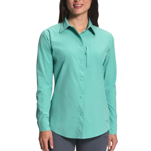 THE NORTH FACE Shirts Women's Mustard Green Lapel Moderate Other