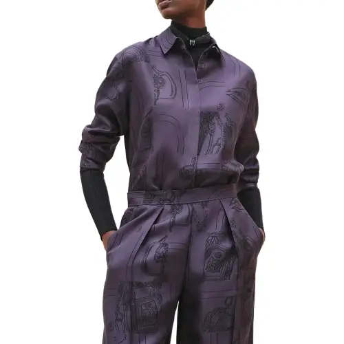 HERMES FW24 Shirt Women's Purple