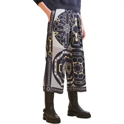 HERMES FW24 Casual Pants Women's Black