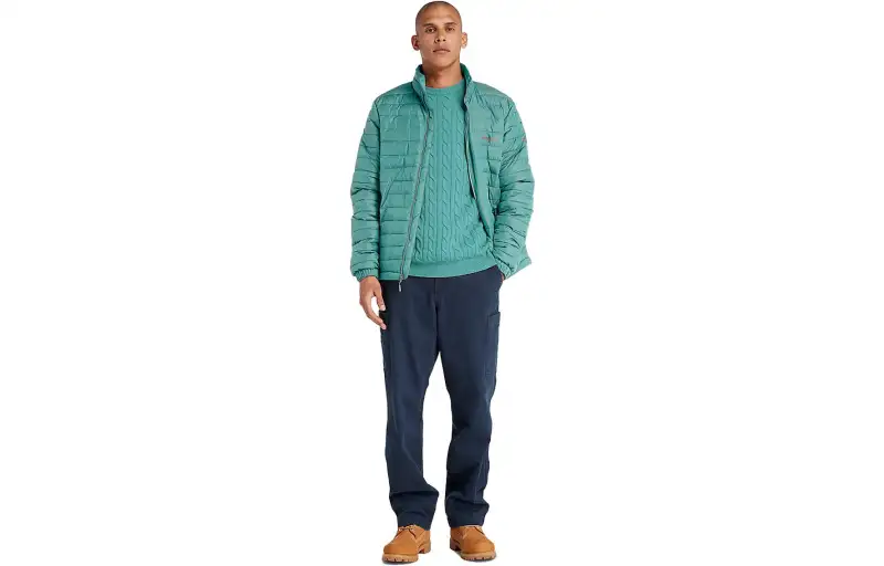 Timberland AXIS PEAK Puffer Jacket Men's Cyan