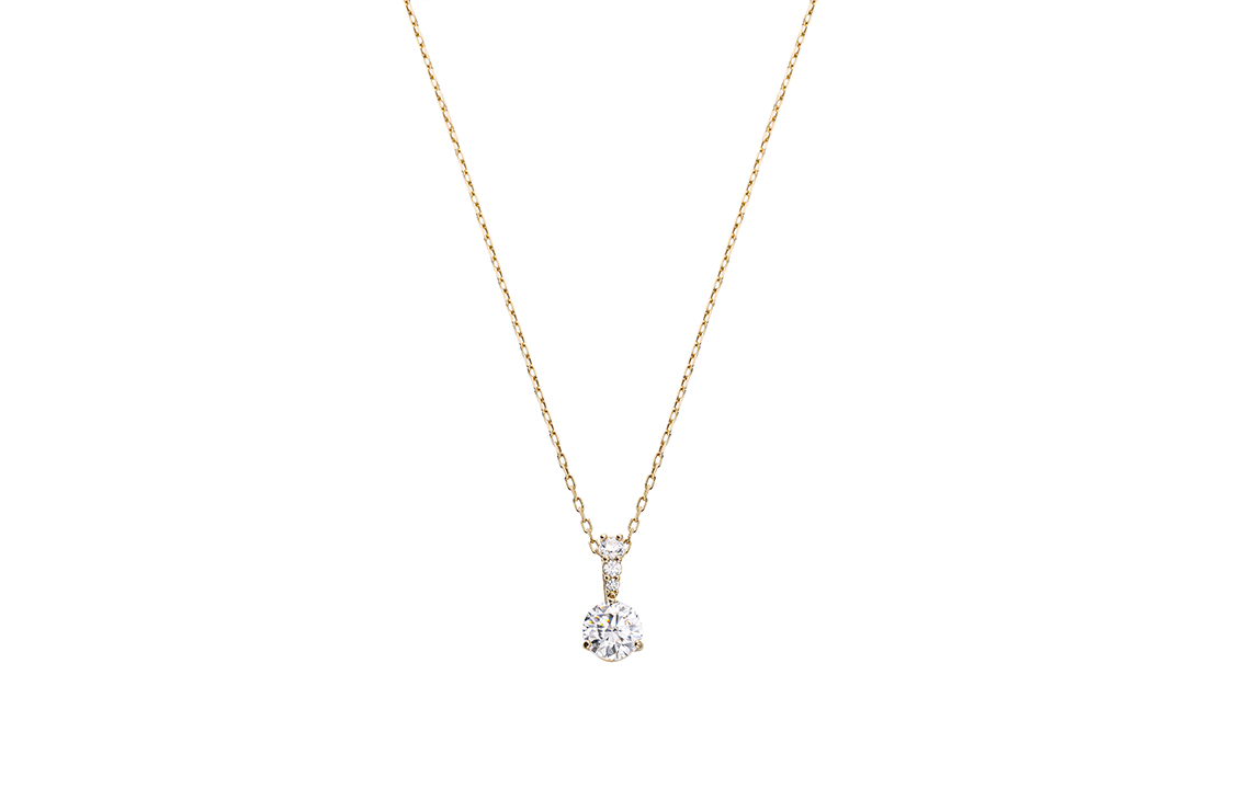 Swarovski Swarovski Solitaire Angel's Kiss Crystal Pendant Necklace Women's Gold