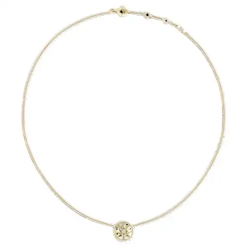 DIOR 18K Gold Diamond Mother Of Pearl Necklaces Women's White