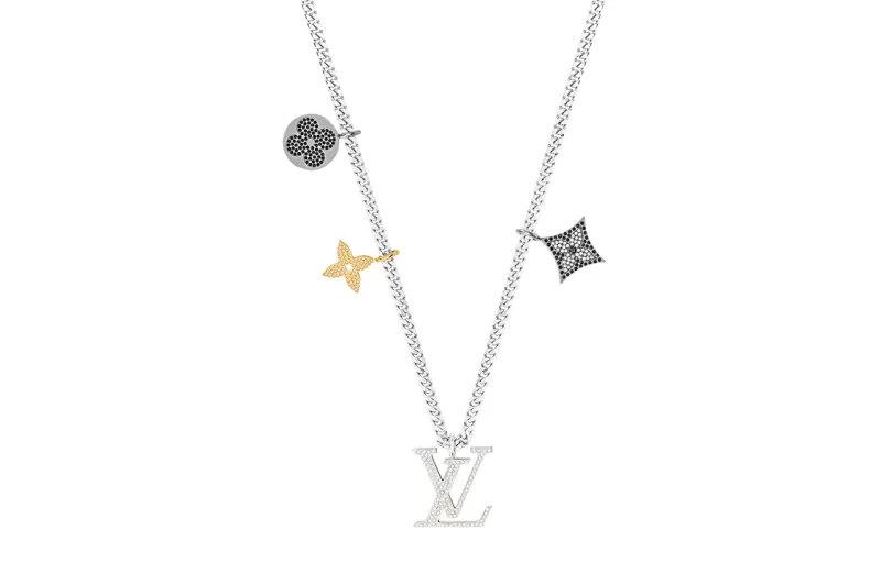LOUIS VUITTON Metal Necklaces Unisex Silver