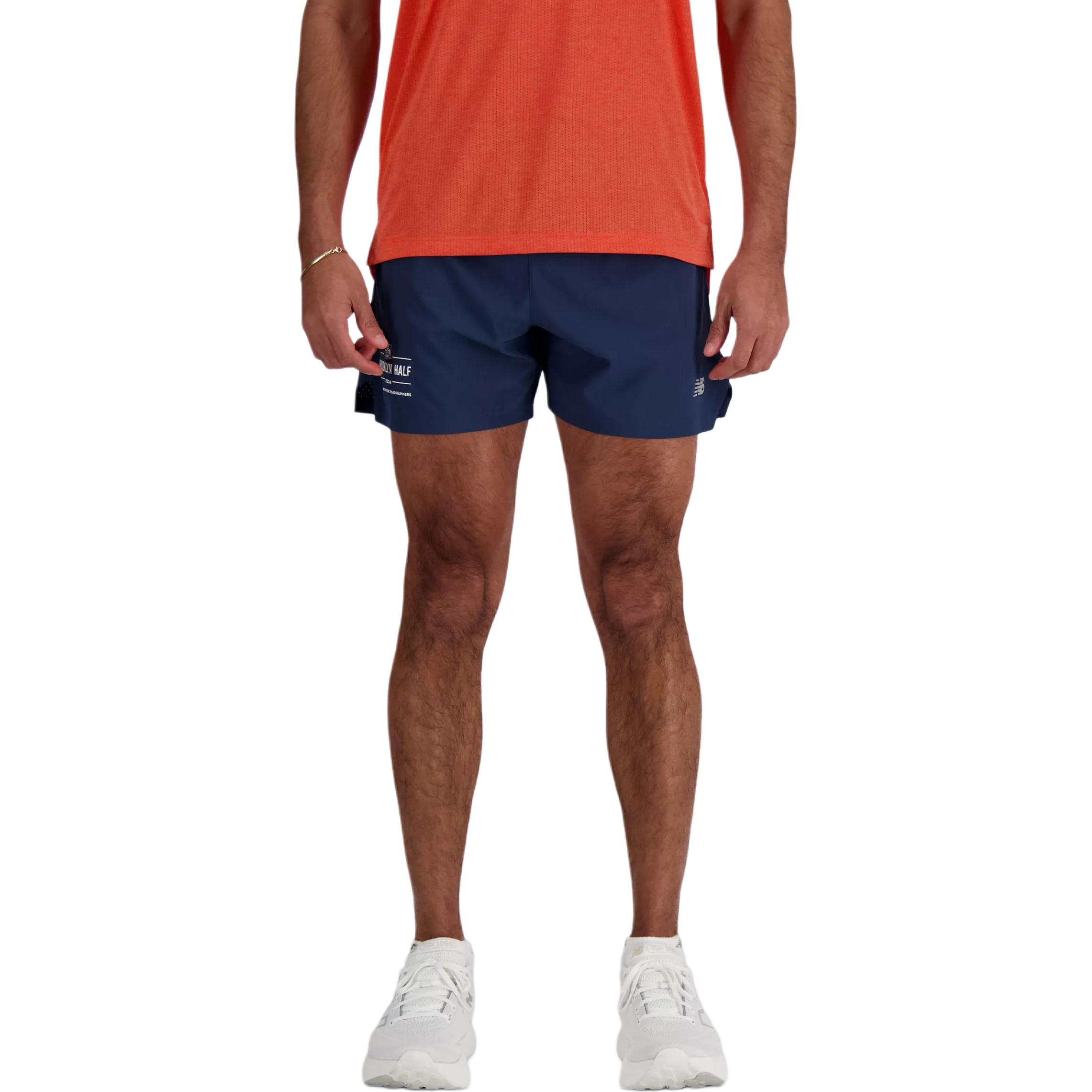 New Balance RBC Brooklyn Half RC Short 5' Casual Shorts Men's Marine Blue