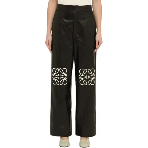 LOEWE Leather Pants Women's Black