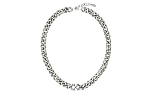 OFF WHITE Crystal Arrow Chain Necklace