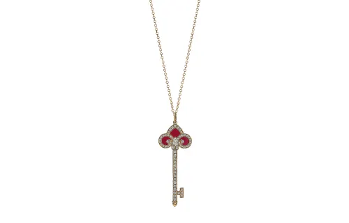 TIFFANY & CO. Tiffany Fleur de Lis Medium Key Pendant Women's