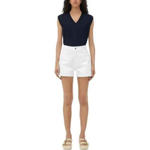 Bottega Veneta Denim Shorts Women's White