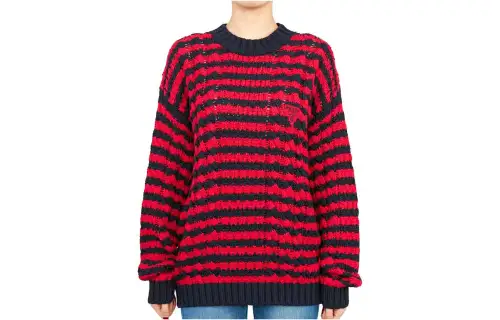 PRADA Sweaters Women's Red Crew Neck Moderate Other