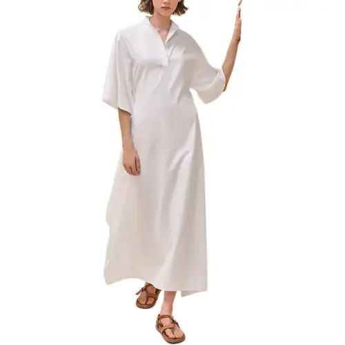 HERMES SS24 Long Sleeved Dress Women's White
