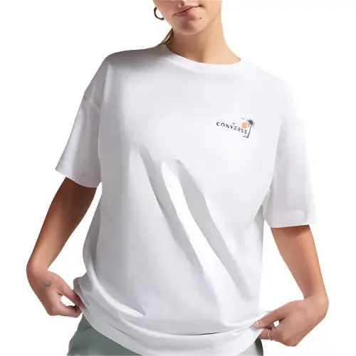 Converse Palm Trees T Shirt Women's White