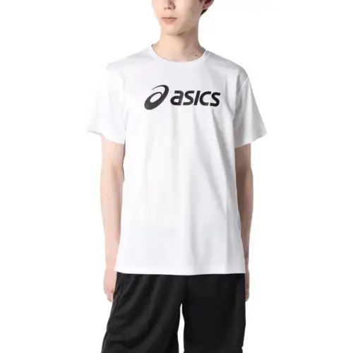 ASICS T Shirts Men's White Crew Neck