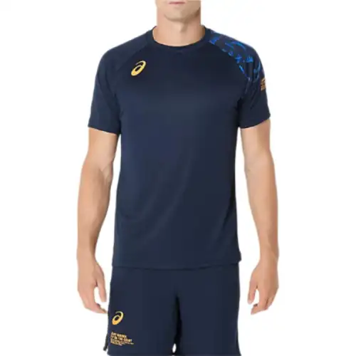 ASICS T Shirts Men's Midnight Crew Neck