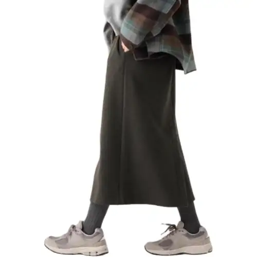 UNIQLO Casual Long Skirt Women's Dark Olive