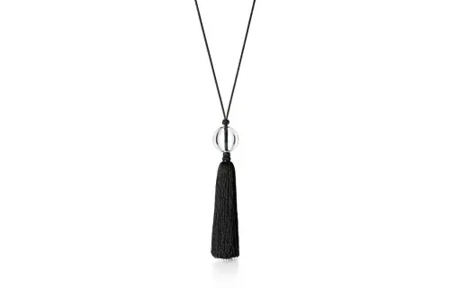TIFFANY & CO. Elsa Peretti® Crystal, Silk Necklaces Women's Black