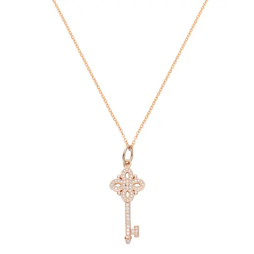 TIFFANY & CO. Keys Diamond Necklaces Women's