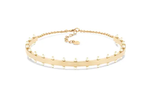 DIOR Metal, Resin, Pearl Necklaces Women's Gold