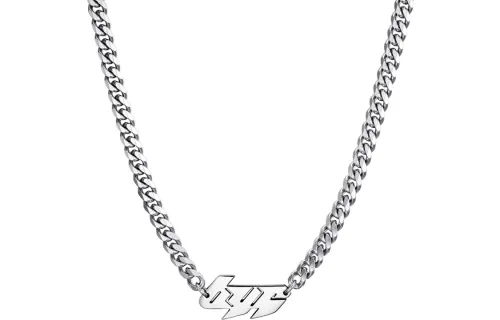 BYG Titanium Steel Necklaces Unisex Silver