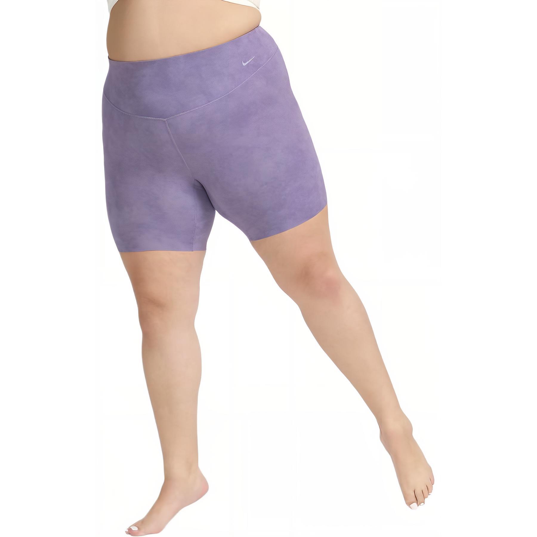 Nike Zenvy Tie-Dye Women's Gentle-Support High-Waisted 8' Biker Shorts Plus Size