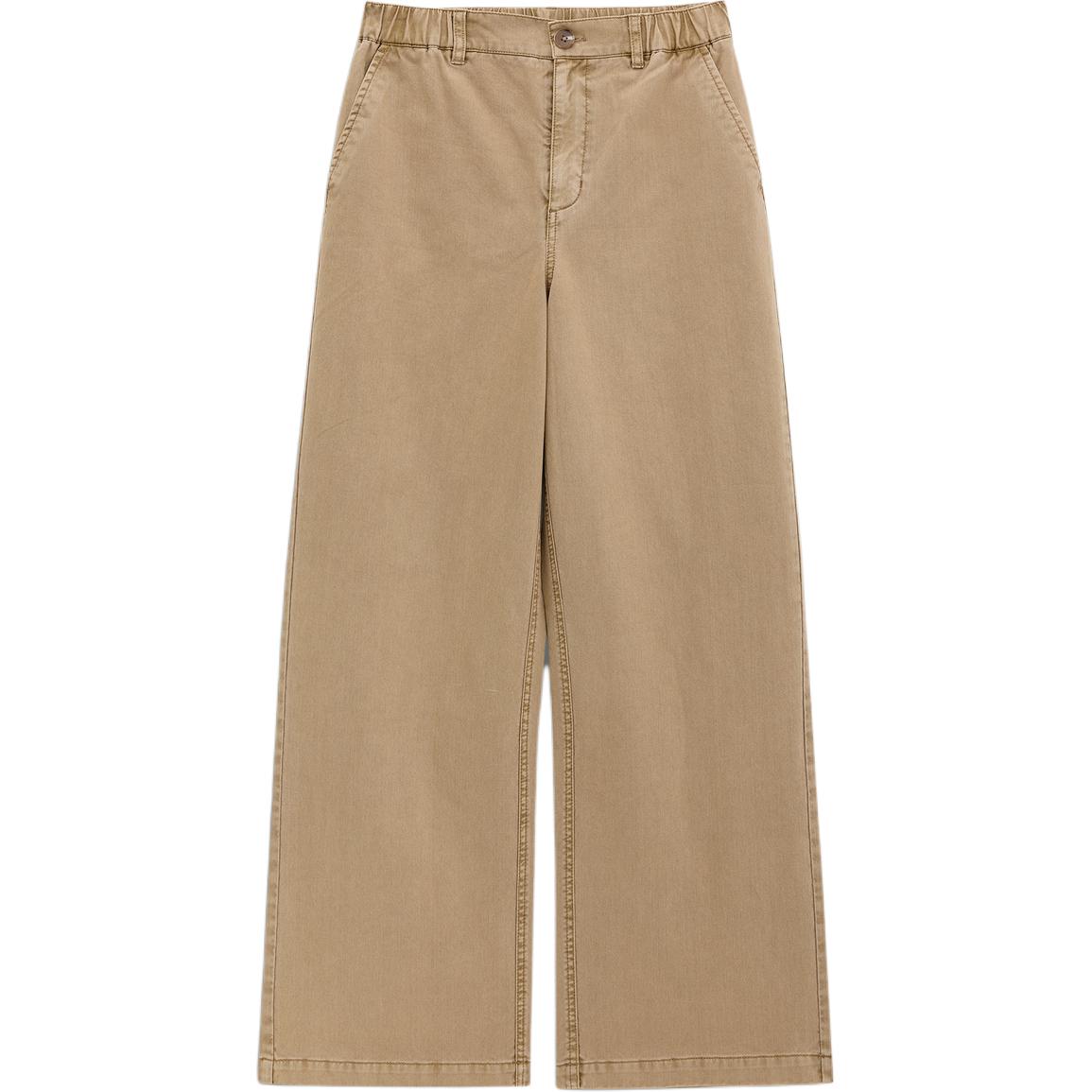 Женские штаны GAP Wide-Leg Twill (бежевые)