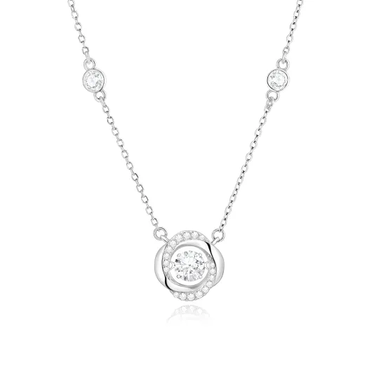 ZSY 925 Sterling Silver 999 Silver Moissanite Necklaces Women's