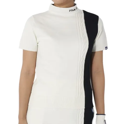 FILA Shirts Women's White Stand Collar Moderate