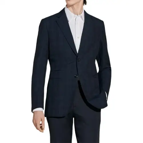 HERMES SS24 Business Suit Coat Men's Marine Blue